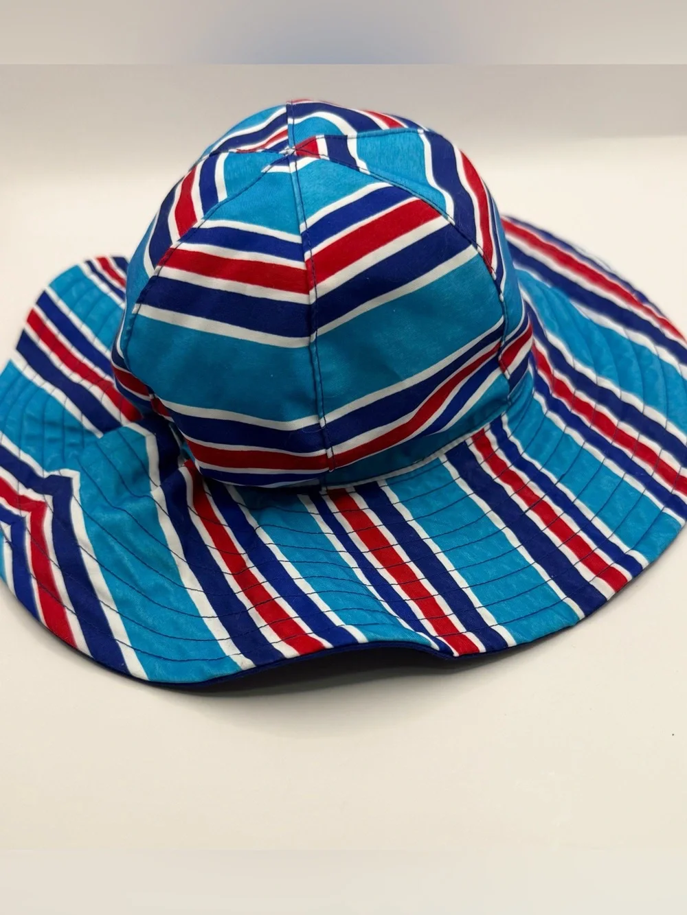 The North Face Baby Boy Little Brimmer Hat Blue Stripe Reversible
